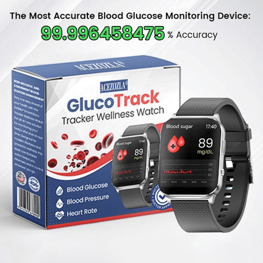 Acezozla® SmartGluco Tracker Wellness Watch – Non-Invasive Glucose Monitoring Smartwatch
